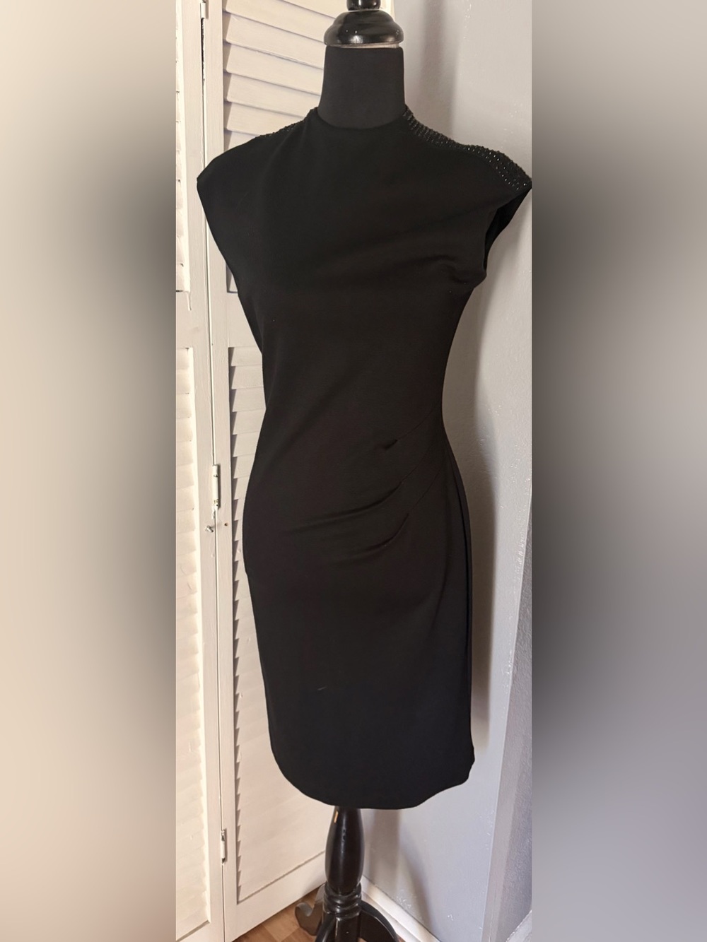 Calvin Klein Black Midi Sheath Dress